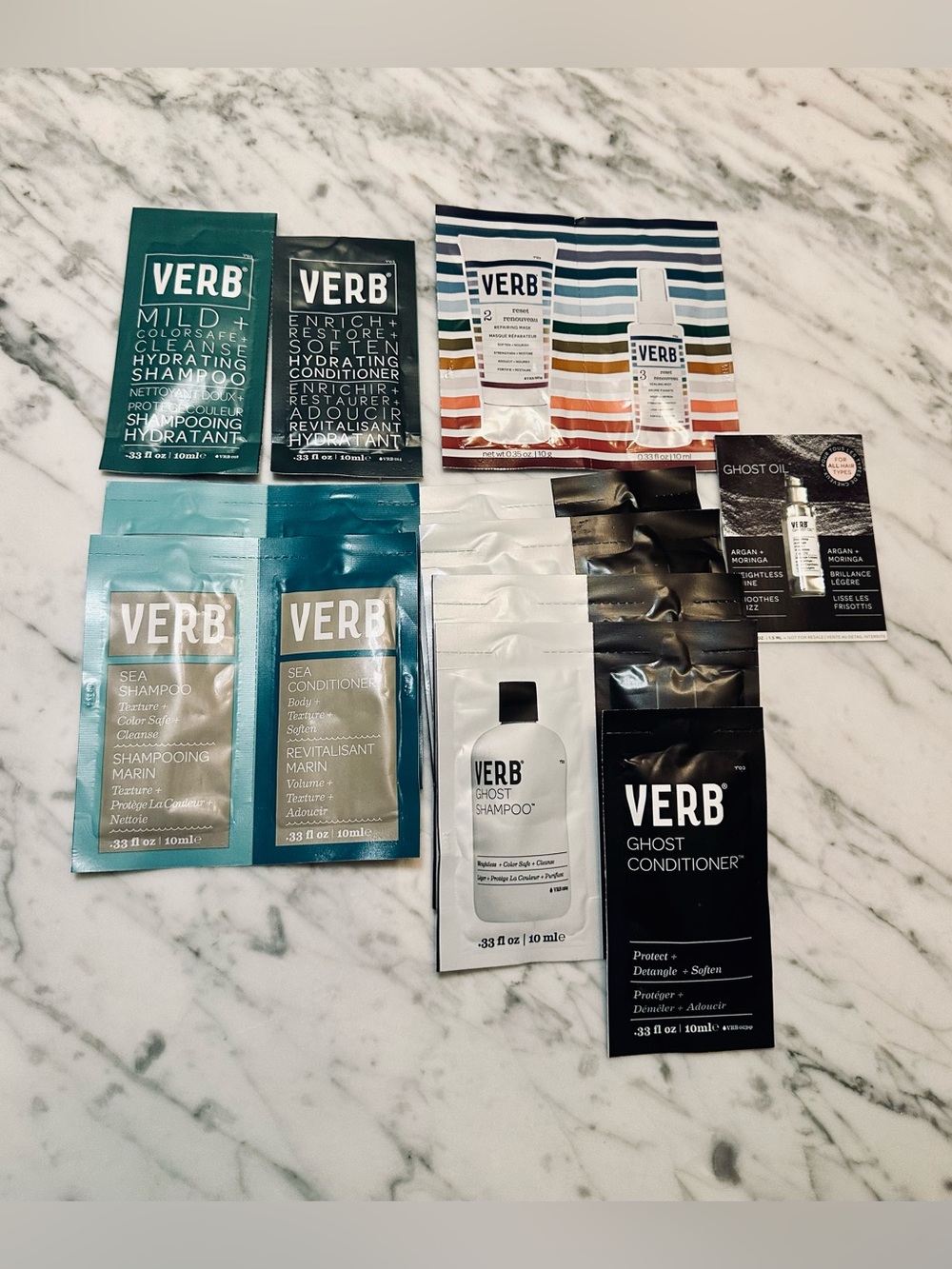 VERB Ghost, Sea, and Hydratant Shampoo/Conditioner Set + more